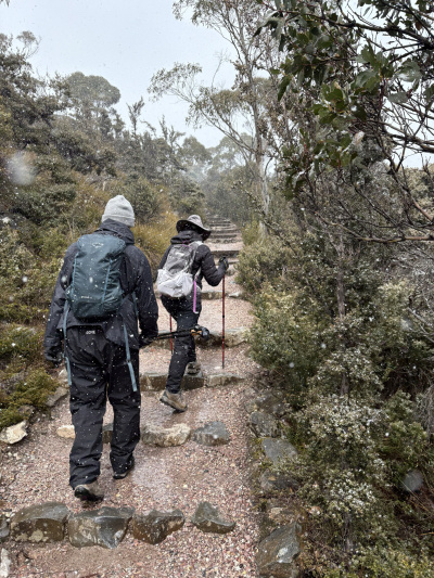 Walking on Dove Lake
